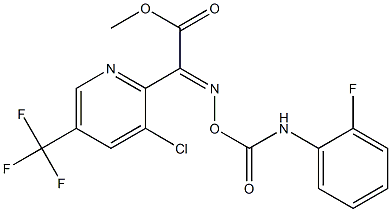 methyl 2-[3-chloro-5-(trifluoromethyl)-2-pyridinyl]-2-({[(2-fluoroanilino)carbonyl]oxy}imino)acetate 구조식 이미지