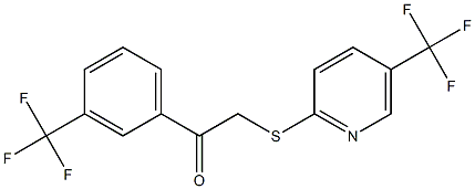 1-[3-(trifluoromethyl)phenyl]-2-{[5-(trifluoromethyl)-2-pyridyl]thio}ethan-1-one 구조식 이미지