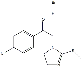 1-(4-chlorophenyl)-2-[2-(methylthio)-4,5-dihydro-1H-imidazol-1-yl]ethan-1-one hydrobromide Structure