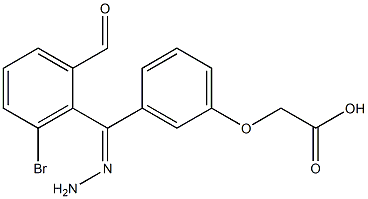 2-{3-[2-(3-bromobenzoyl)carbohydrazonoyl]phenoxy}acetic acid 구조식 이미지