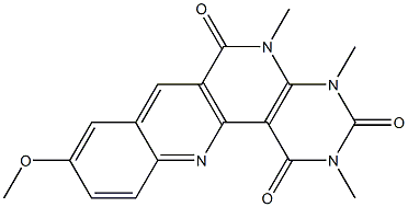 9-methoxy-2,4,5-trimethyl-1,2,3,4,5,6-hexahydrobenzo[b]pyrimido[4,5-h][1,6]naphthyridine-1,3,6-trione 구조식 이미지