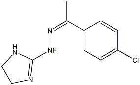 1-(4-chlorophenyl)ethan-1-one 1-(4,5-dihydro-1H-imidazol-2-yl)hydrazone 구조식 이미지