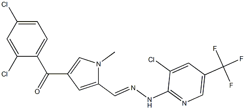 4-(2,4-dichlorobenzoyl)-1-methyl-1H-pyrrole-2-carbaldehyde N-[3-chloro-5-(trifluoromethyl)-2-pyridinyl]hydrazone 구조식 이미지
