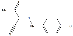 2-[2-(4-chlorophenyl)hydrazono]-2-cyanoethanethioamide 구조식 이미지