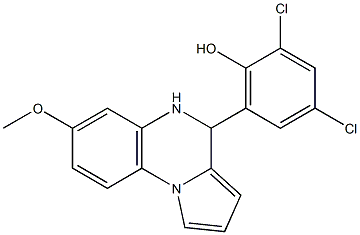 2,4-dichloro-6-(7-methoxy-4,5-dihydropyrrolo[1,2-a]quinoxalin-4-yl)phenol Structure