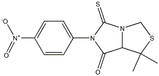 1,1-dimethyl-6-(4-nitrophenyl)-5-thioxoperhydroimidazo[1,5-c][1,3]thiazol-7-one Structure