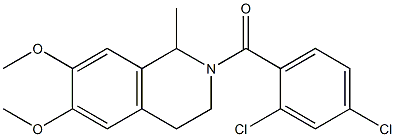 (2,4-dichlorophenyl)(6,7-dimethoxy-1-methyl-1,2,3,4-tetrahydroisoquinolin-2-yl)methanone 구조식 이미지