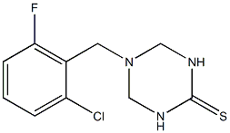 5-(2-chloro-6-fluorobenzyl)-1,3,5-triazinane-2-thione Structure