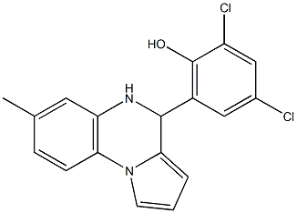 2,4-dichloro-6-(7-methyl-4,5-dihydropyrrolo[1,2-a]quinoxalin-4-yl)phenol Structure