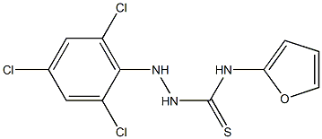 N1-(2-furyl)-2-(2,4,6-trichlorophenyl)hydrazine-1-carbothioamide 구조식 이미지