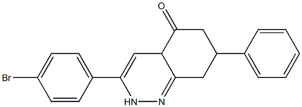 3-(4-bromophenyl)-7-phenyl-2,6,7,8-tetrahydro-5(4aH)-cinnolinone 구조식 이미지