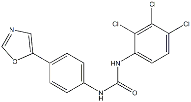 N-[4-(1,3-oxazol-5-yl)phenyl]-N'-(2,3,4-trichlorophenyl)urea 구조식 이미지