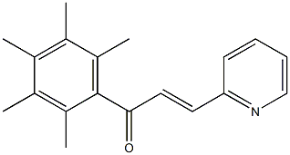 1-(Pentamethylphenyl)-3-(2-pyridyl)prop-2-en-1-one 구조식 이미지