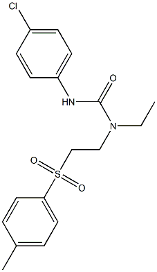 N'-(4-chlorophenyl)-N-ethyl-N-{2-[(4-methylphenyl)sulfonyl]ethyl}urea 구조식 이미지