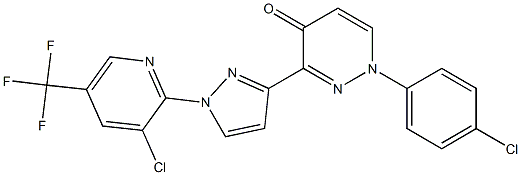 1-(4-chlorophenyl)-3-{1-[3-chloro-5-(trifluoromethyl)-2-pyridinyl]-1H-pyrazol-3-yl}-4(1H)-pyridazinone Structure
