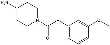 1-(4-aminopiperidin-1-yl)-2-(3-methoxyphenyl)ethan-1-one 구조식 이미지