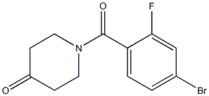 1-(4-bromo-2-fluorobenzoyl)piperidin-4-one Structure
