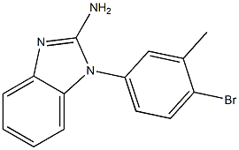 1-(4-bromo-3-methylphenyl)-1H-1,3-benzodiazol-2-amine 구조식 이미지