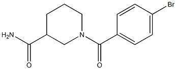 1-(4-bromobenzoyl)piperidine-3-carboxamide 구조식 이미지
