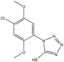 1-(4-chloro-2,5-dimethoxyphenyl)-1H-1,2,3,4-tetrazole-5-thiol 구조식 이미지