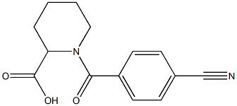 1-(4-cyanobenzoyl)piperidine-2-carboxylic acid Structure