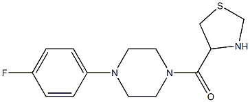 1-(4-fluorophenyl)-4-(1,3-thiazolidin-4-ylcarbonyl)piperazine Structure
