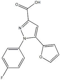 1-(4-fluorophenyl)-5-(furan-2-yl)-1H-pyrazole-3-carboxylic acid 구조식 이미지