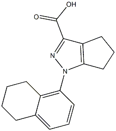 1-(5,6,7,8-tetrahydronaphthalen-1-yl)-1,4,5,6-tetrahydrocyclopenta[c]pyrazole-3-carboxylic acid 구조식 이미지