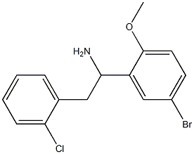 1-(5-bromo-2-methoxyphenyl)-2-(2-chlorophenyl)ethan-1-amine 구조식 이미지