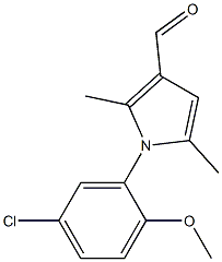 1-(5-chloro-2-methoxyphenyl)-2,5-dimethyl-1H-pyrrole-3-carbaldehyde Structure