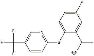 1-(5-fluoro-2-{[5-(trifluoromethyl)pyridin-2-yl]sulfanyl}phenyl)ethan-1-amine 구조식 이미지