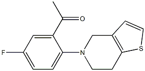 1-(5-fluoro-2-{4H,5H,6H,7H-thieno[3,2-c]pyridin-5-yl}phenyl)ethan-1-one Structure