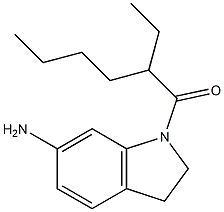 1-(6-amino-2,3-dihydro-1H-indol-1-yl)-2-ethylhexan-1-one 구조식 이미지