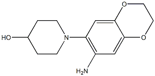 1-(7-amino-2,3-dihydro-1,4-benzodioxin-6-yl)piperidin-4-ol 구조식 이미지