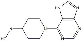 1-(7H-purin-6-yl)piperidin-4-one oxime 구조식 이미지