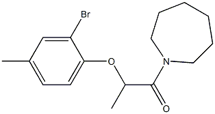 1-(azepan-1-yl)-2-(2-bromo-4-methylphenoxy)propan-1-one 구조식 이미지