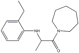 1-(azepan-1-yl)-2-[(2-ethylphenyl)amino]propan-1-one Structure