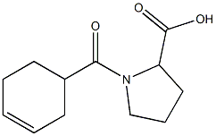 1-(cyclohex-3-en-1-ylcarbonyl)pyrrolidine-2-carboxylic acid 구조식 이미지