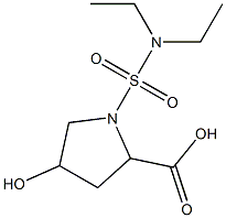 1-(diethylsulfamoyl)-4-hydroxypyrrolidine-2-carboxylic acid Structure