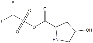 1-(difluoromethane)sulfonyl-4-hydroxypyrrolidine-2-carboxylic acid 구조식 이미지