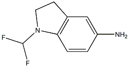 1-(difluoromethyl)-2,3-dihydro-1H-indol-5-amine Structure