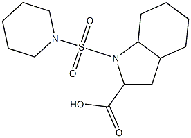 1-(piperidine-1-sulfonyl)-octahydro-1H-indole-2-carboxylic acid 구조식 이미지