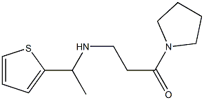 1-(pyrrolidin-1-yl)-3-{[1-(thiophen-2-yl)ethyl]amino}propan-1-one Structure