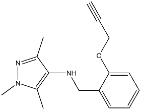 1,3,5-trimethyl-N-{[2-(prop-2-yn-1-yloxy)phenyl]methyl}-1H-pyrazol-4-amine Structure