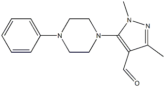 1,3-dimethyl-5-(4-phenylpiperazin-1-yl)-1H-pyrazole-4-carbaldehyde Structure