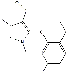 1,3-dimethyl-5-[5-methyl-2-(propan-2-yl)phenoxy]-1H-pyrazole-4-carbaldehyde 구조식 이미지