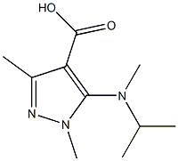 1,3-dimethyl-5-[methyl(propan-2-yl)amino]-1H-pyrazole-4-carboxylic acid 구조식 이미지