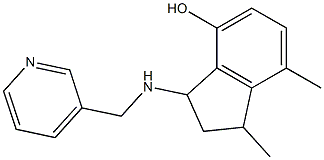 1,7-dimethyl-3-[(pyridin-3-ylmethyl)amino]-2,3-dihydro-1H-inden-4-ol Structure
