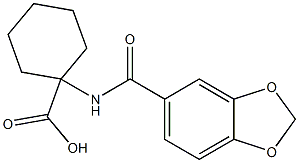 1-[(1,3-benzodioxol-5-ylcarbonyl)amino]cyclohexanecarboxylic acid Structure