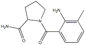 1-[(2-amino-3-methylphenyl)carbonyl]pyrrolidine-2-carboxamide 구조식 이미지